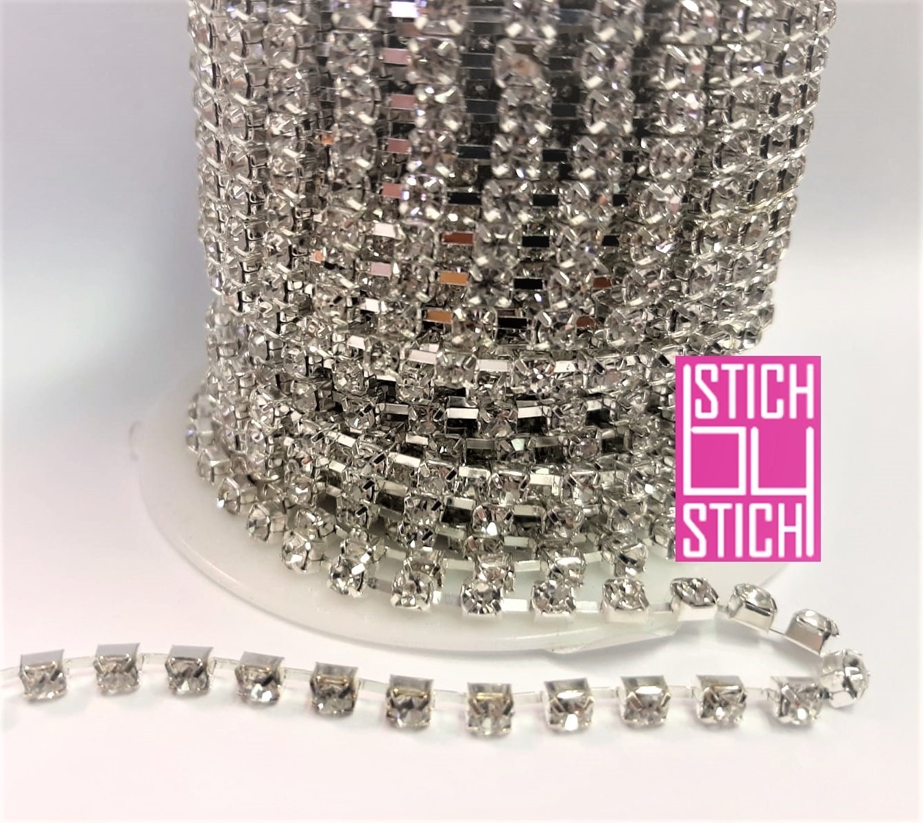 Strass Band 1 Rhg Zum Aufnähen 4mm Stichbystich 